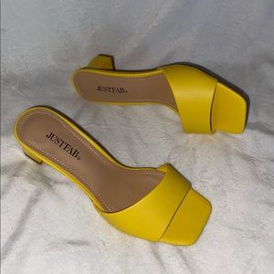 Yellow Slip On Mule Sandal